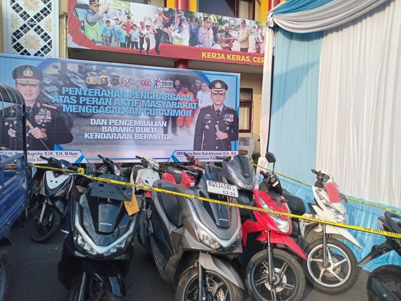 Satreskrim Polrestabes Palembang Ungkap 101 Kasus Curanmor dalam Dua Bulan, 30 Motor Berhasil Diamankan