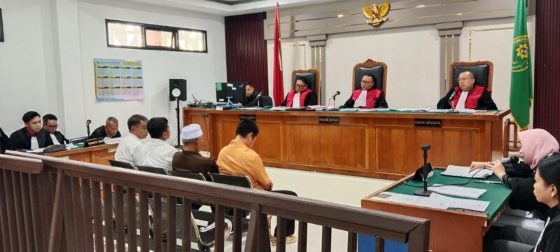 Saat empat orang saksi memberikan keterangan disidang  PN Tipikor  Palembang, Rabu (29/7/2026)
