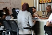 Korban saat Melapor ke Polisi