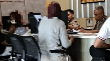 Korban saat Melapor ke Polisi