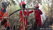Petugas Manggala Agni da BPBD berjibaku padamkan api. Foto: Manggala Agni.