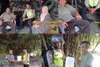 Personel Polsek Buay Madang Timur, Aiptu Sahrul Munir dan Aipda Zulkifli, memberikan imbauan Kamtibmas kepada warga. 