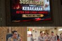 Kapolres OKU Timur AKBP Adik Listiyono, memberikan arahan saat memimpin Sosialisasi Pencegahan Kebakaran Hutan dan Lahan (Karhutla) di Aula Wicaksana Laghawa Polres OKU Timur. 