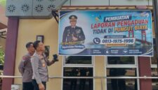 Foto: Kapolrestabes memantau bener yang dipasang