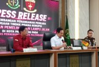 Saat Kepala Kejari Palembang Ali Akbar, SH.MH.gelar konferensi pers Rabu (5/8/2026