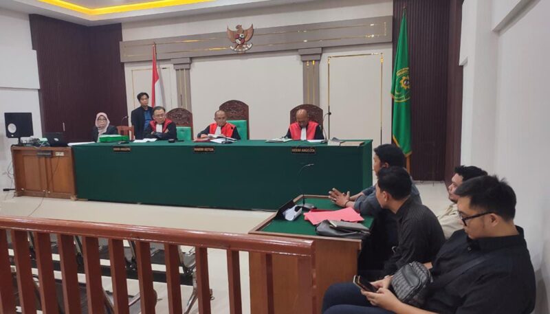 Suasana persidangan gugatan media disidang PN Palembang, Rabu (5/8/2026)