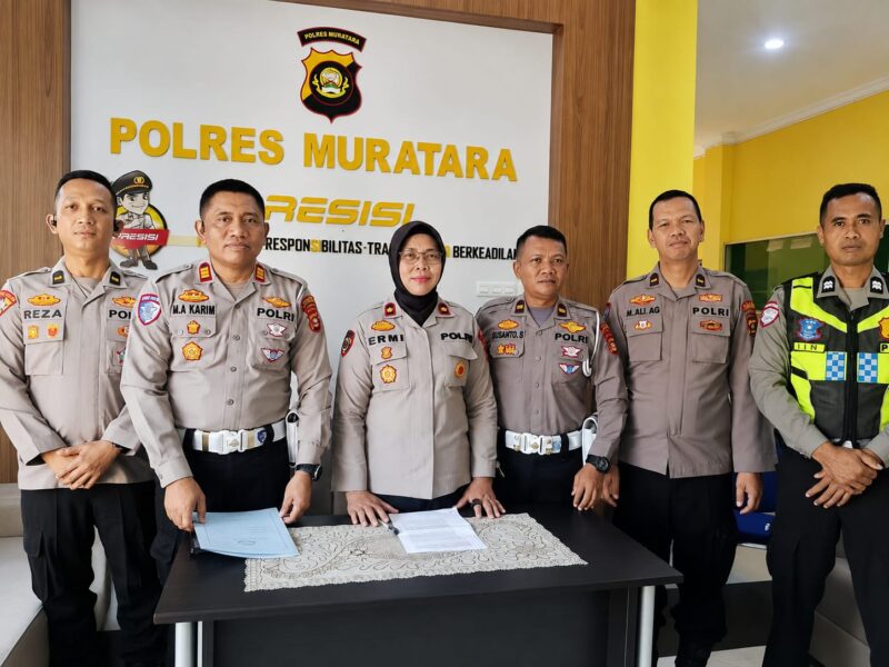 Personel Polres Muratara. Foto: dokumen polisi.
