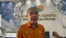 Caption: Kepala BPS Sumsel, Moh Wahyu Yulianto saat diwawancarai langsung usai rilis, Rabu (5/8/2026). Foto: Tia