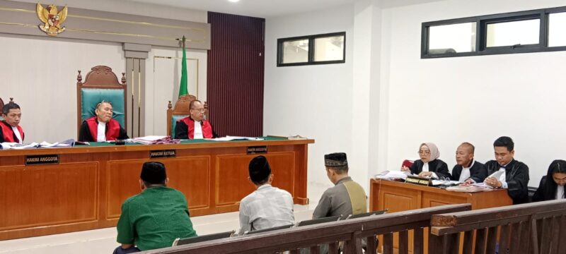 Saat pemeriksaan para terdakwa yang saling memberikan keterangan disidang PN Tipikor Palembang, Kamis (6/8/2026