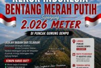 fhoto (istimewa) : flayer bentang bendera 2026 meter di puncak dempo