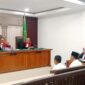 Suasana sidang Kasus Korupsi Irigasi Air Lemutu yang digelar di PN Tipikor Palembang, Selasa (11/8/206)