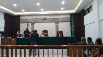Suasana sidang gugatan 25 media digelar di PN Palembang, Rabu (12/8/2026)