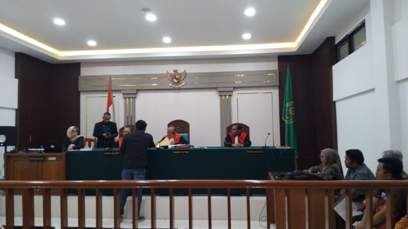 Suasana sidang gugatan 25 media digelar di PN Palembang, Rabu (12/8/2026)