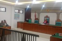 Saat hakim tunggal Sangkot Lumban Tobing membacakan putusan Gugatan  Praperadilan Iwan Tuaji disidang PN Palembang, Rabu (12/8/2026)