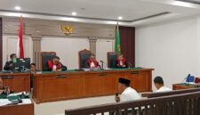 Saat dua Terdakwa memberi keterangan didalam sidang yang digelar di PN Tipikor Palembang, Kamis (13/8/2026)