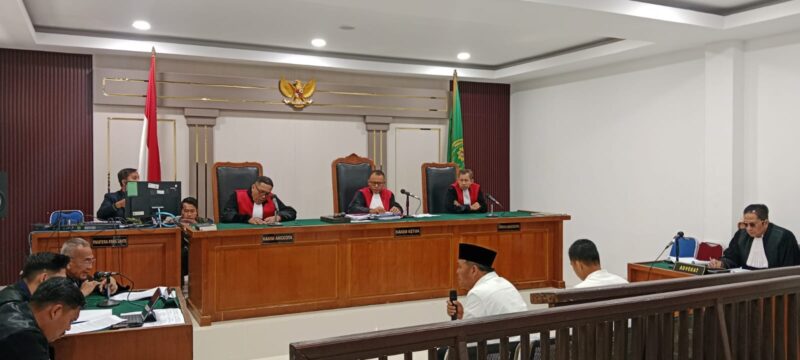 Saat dua Terdakwa memberi keterangan didalam sidang yang digelar di PN Tipikor Palembang, Kamis (13/8/2026)