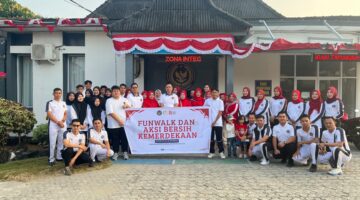 Semarak HUT Ke-81 Kemerdekaan RI, Rutan Baturaja Gelar Funwalk Bersama Keluarga Besar