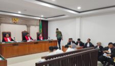 Saat para Terdakwa dihadirkan disidang PN Tipikor Palembang, Kamis (13/8/2026)