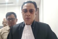 Penasihat hukum Kholizol dan Raga, Dr Darmadi Djufri SH MH saat ditemui di PN Tipikor Palembang, Kamis (13/8/2026)