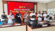 fhoto : pres confrence pengungkapan tindak pidana narkotika di wilayah hukum polres pagar alam