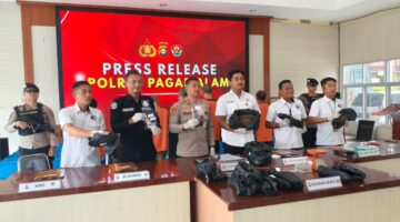 fhoto : pres confrence pengungkapan tindak pidana narkotika di wilayah hukum polres pagar alam