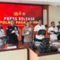 fhoto : pres confrence pengungkapan tindak pidana narkotika di wilayah hukum polres pagar alam