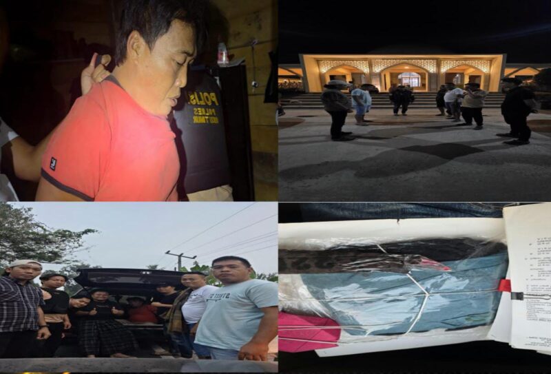 Tersangka saat diamankan di Polres OKU Timur. Foto: dokumen polisi.