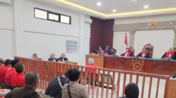 Saat Terdakwa dihadirkan di sidang yang digelar di PN Palembang, Selasa (18/8/2026)