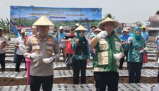 fhoto : tanam serentak bawang putih polres dan pemkot pagar alam dukung swasembada 