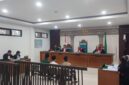 Saat JPU bacakan tuntutan pidana terhadap tiga terdakwa Kasus Dugaan korupsi BSI di PN Tipikor Palembang, Kamis (20/8/2026)