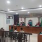 Saat JPU bacakan tuntutan pidana terhadap tiga terdakwa Kasus Dugaan korupsi BSI di PN Tipikor Palembang, Kamis (20/8/2026)