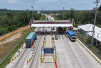 Jalan Tol Betung–Tempino–Jambi Seksi 3 ruas Bayung Lencir–Simpang Ness/Pijoan resmi memberlakukan tarif berbayar bagi seluruh golongan kendaraan mulai Jumat (21/8/2026). Foto: Hutama Karya