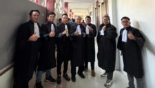 Tim kuasa hukum Junaidi alias Arjun, usai mengikuti persidangan di Pengadilan Negeri (PN) Palembang beberapa waktu lalu.