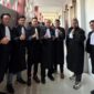Tim kuasa hukum Junaidi alias Arjun, usai mengikuti persidangan di Pengadilan Negeri (PN) Palembang beberapa waktu lalu.