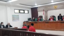 Saat JPU bacakan tuntutan pidana terhadap Dua terdakwa disidang yang digelar di PN Palembang, Senin (24/8/2026)
