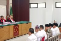 Saat Majelis hakim membacakan putusan terhadap enam terdakwa disidang PN Tipikor Palembang Rabu (26/8/2026)
