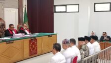 Saat Majelis hakim membacakan putusan terhadap enam terdakwa disidang PN Tipikor Palembang Rabu (26/8/2026)