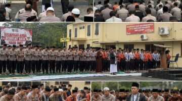 Polres Empat Lawang Gelar Sholat Istisqo, Doa Bersama dan Salurkan Bansos