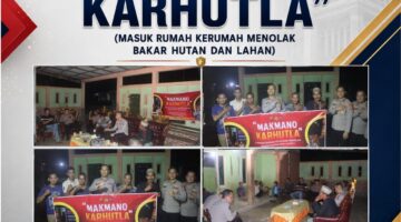 Patroli Malam Polres Empat Lawang Sasar Rumah Warga, Cegah Karhutla dari Pintu ke Pintu
