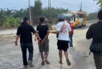 Foto pelaku saat diringkus polisi
