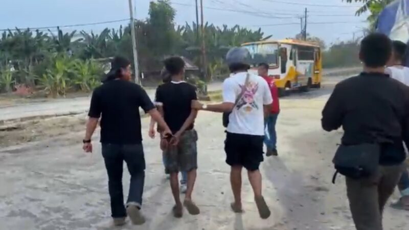 Foto pelaku saat diringkus polisi