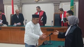 Usai terdakwa jalanin sidang di PN Tipikor Palembang, Senin (31/8/2026)