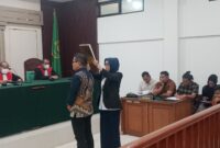 Saat sidang gugutan media digelar di PN Palembang, Senin (31/8/2026)