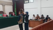Saat sidang gugutan media digelar di PN Palembang, Senin (31/8/2026)