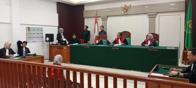 Saat JPU bacakan tuntutan pidana disidang yang digelar di PN Palembang, Selasa (1/9/2026)