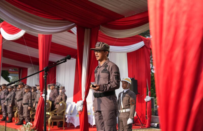 Kepala Kejati Sumsel Nurcahyo, J.M., S.H., M.H., menjadi inspektur upacara peringatan Hari Lahir Kejaksaan Republik Indonesia ke-81 di halaman Kantor Kejati Sumsel, Palembang, Rabu (2/9/2026).