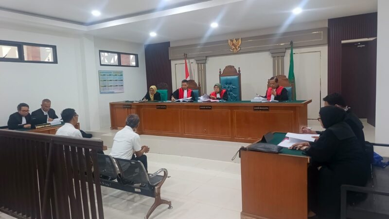 Saat JPU bacakan tuntutan pidana terhadap kedua Terdakwa di sidang PN Tipikor Palembang, Kamis (3/9/2026)