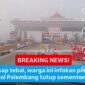 Tol Palembang sempat buka tutup akibat kabut asap. Foto: tangkapan layar akun Instagram @oypalembang.