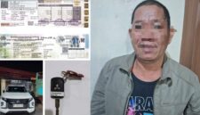 Pelaku beserta barang bukti saat diamankan. Foto: dokumen polisi.