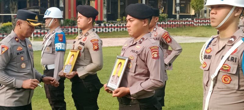 fhoto : upcara pemberhentian tidak dengan hormat dua personel polres pagar alam